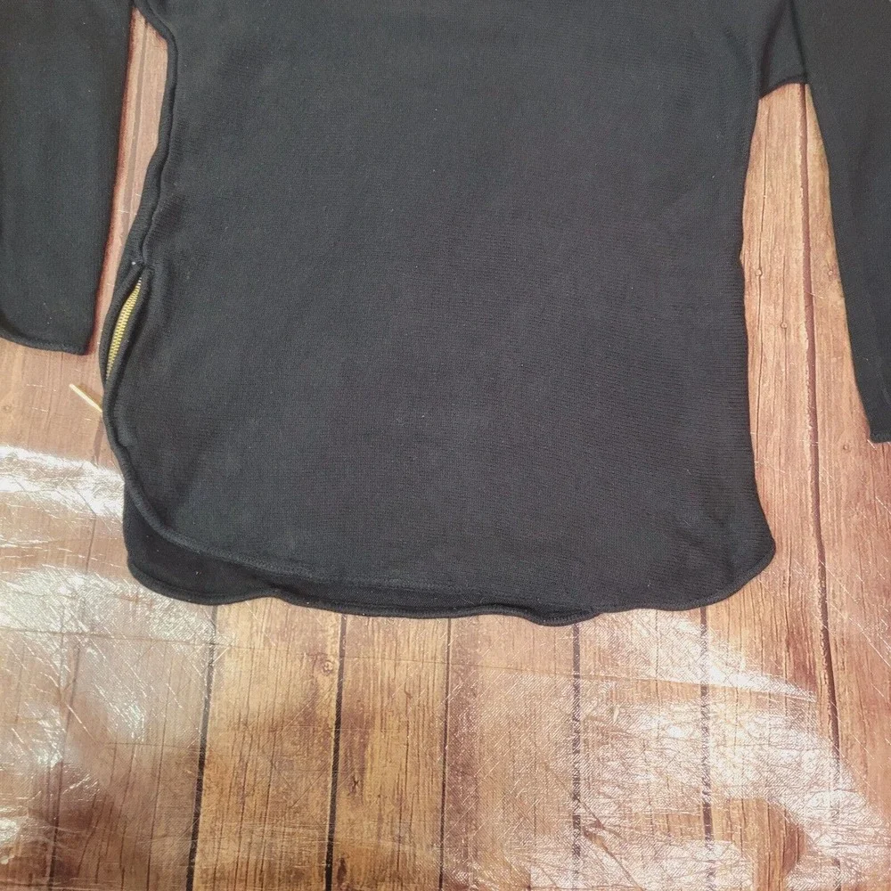 Michael Michael Kors Womens Sweater‎ Black S Round Neck Long Sleeve